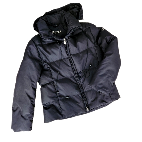 Guess Down Feather Winter Jacket Coat,Black,  Women's Small - Picture 1 of 10